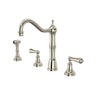 Edwardian Two Handle Kitchen Faucet With Side Spray