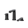 3-piece deck-mount tub filler with Handshower trim