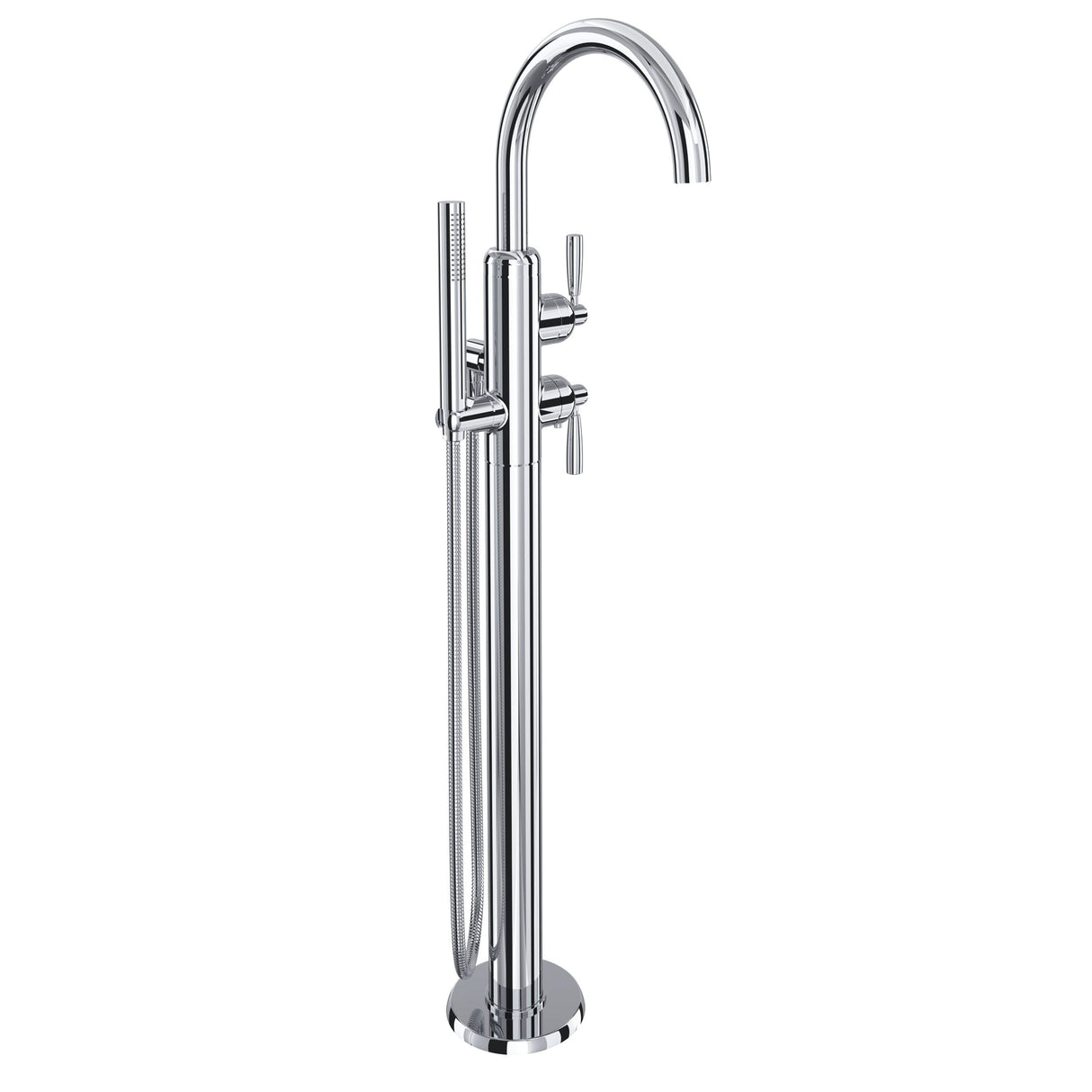 Holborn Single Hole Floor Mount Tub Filler Trim With C-Spout