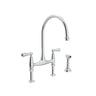 Georgian Era Bridge Kitchen Faucet With Side Spray