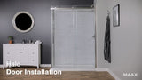Halo Return Panel for 32 in. Base with Clear glass in Chrome