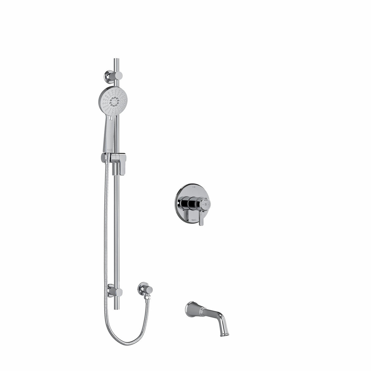 2-way Type T/p (Thermostatic/pressure Balance) Coaxial System With Spout And Hand Shower Rail