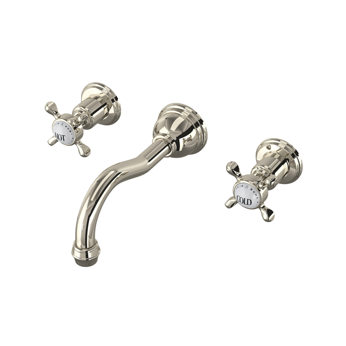 Edwardian Wall Mount Lavatory Faucet With Column Spout