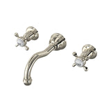 Edwardian Wall Mount Lavatory Faucet With Column Spout