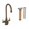 Georgian Era Three Handle Bar/Food Prep Filter Kitchen Faucet Kit