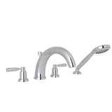 Holborn 4-Hole Deck-mount Tub Filler with C-Spout