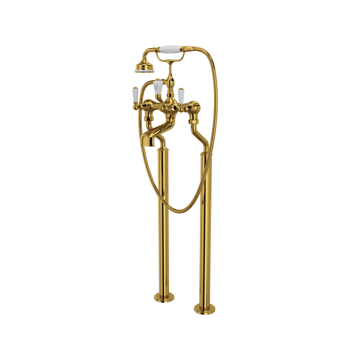 Edwardian Floor-mount Tub Filler