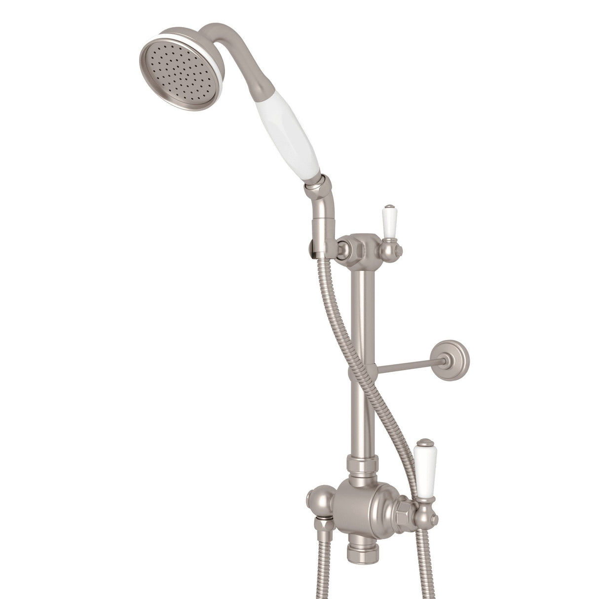 Riser Diverter, Handshower, Handshower Holder, Hose and 8" Thermostatic Outlet U.5373N