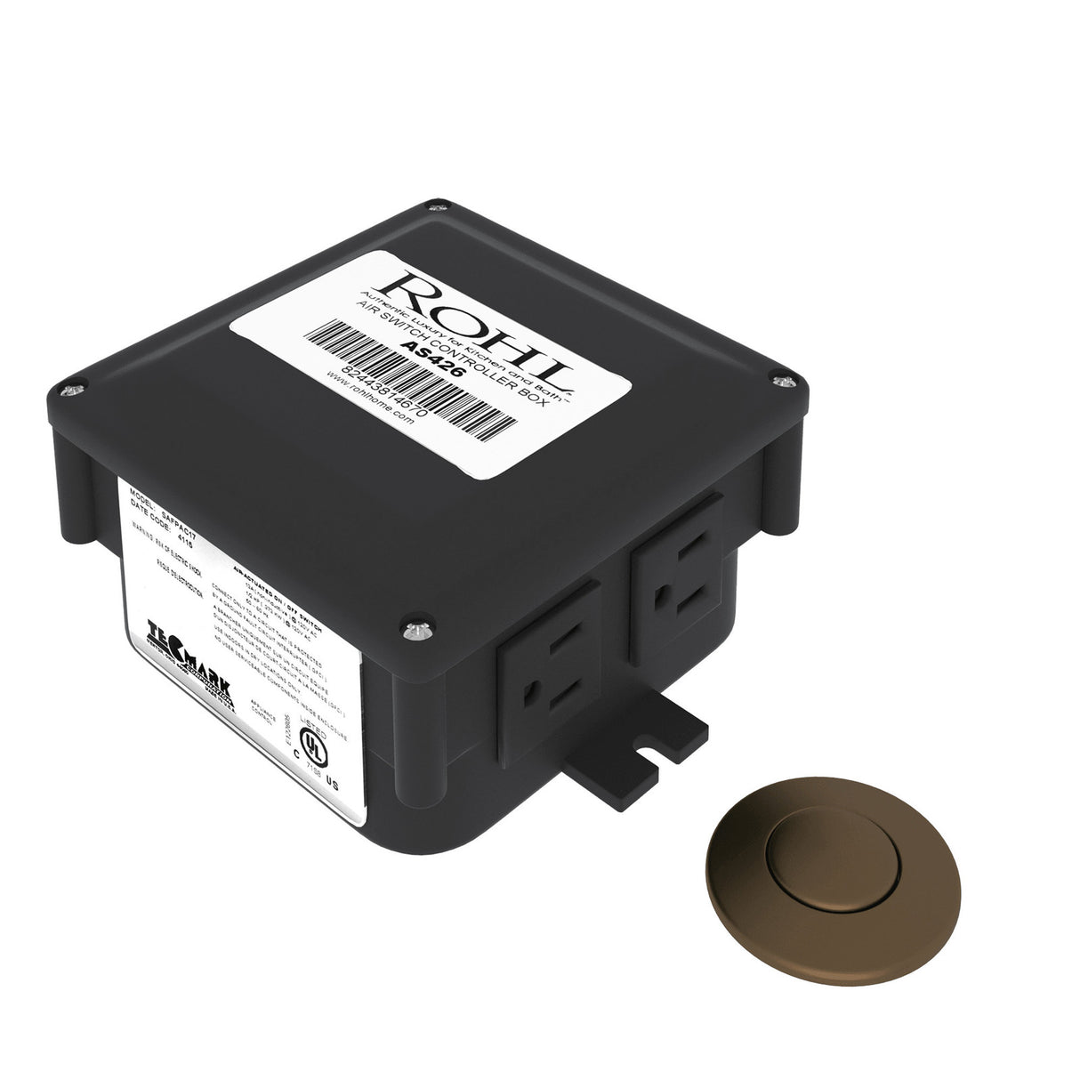 Waste Disposal Control Box With Air Switch Button