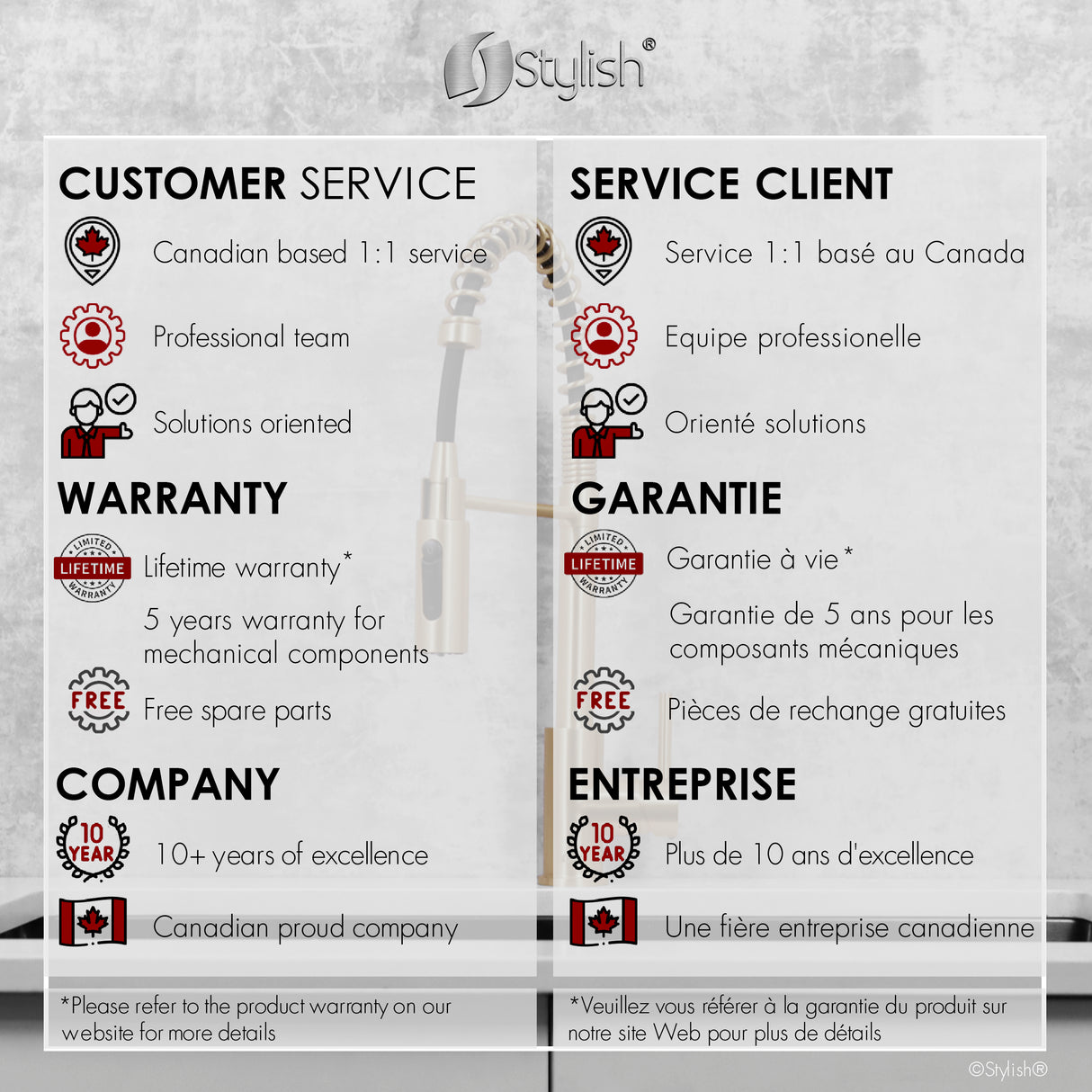 Milano Pull-Down Kitchen Faucet with water filter. Stainless Steel Gold