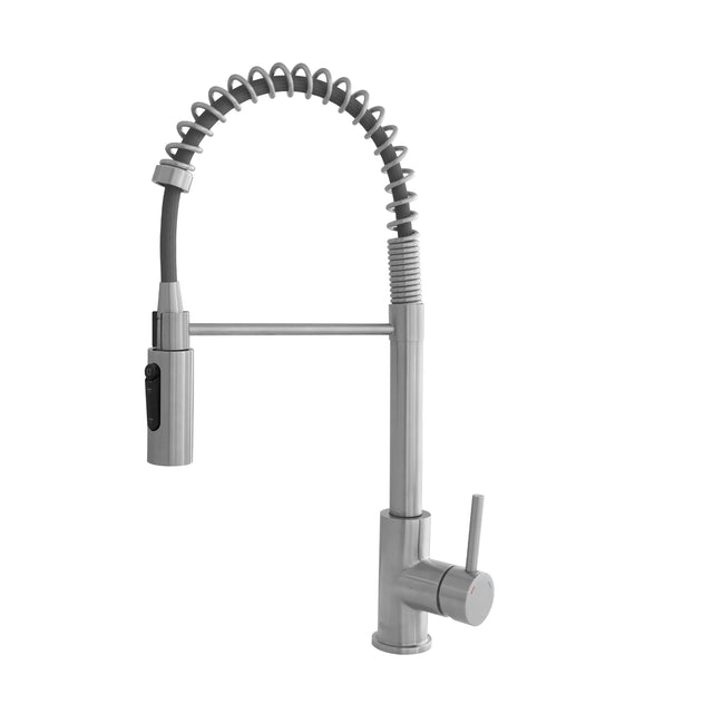 Single HandlePull-Down Kitchen Faucet with water filter. Brush.