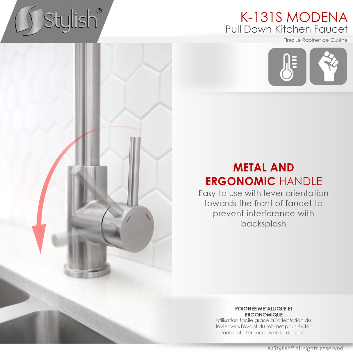 Single Handle Pull Down Kitchen Faucet