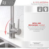 Single Handle Pull Down Kitchen Faucet