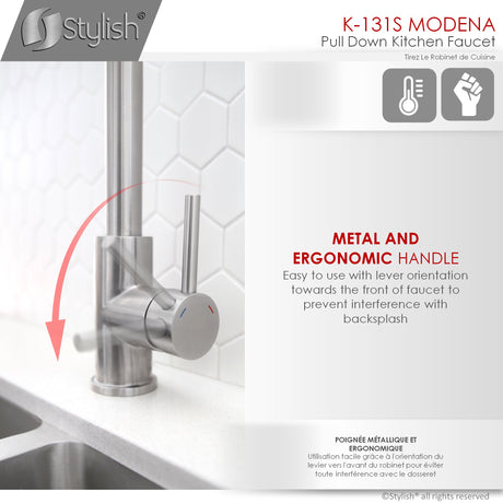 Single Handle Pull Down Kitchen Faucet