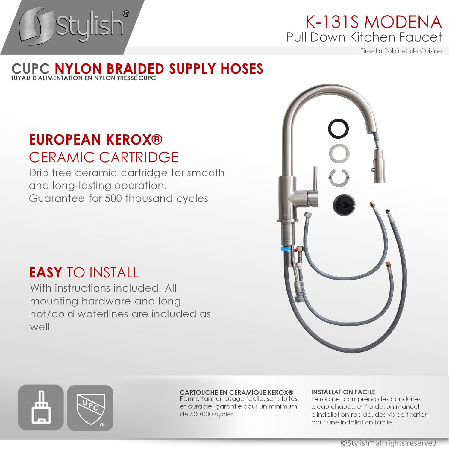 Single Handle Pull Down Kitchen Faucet