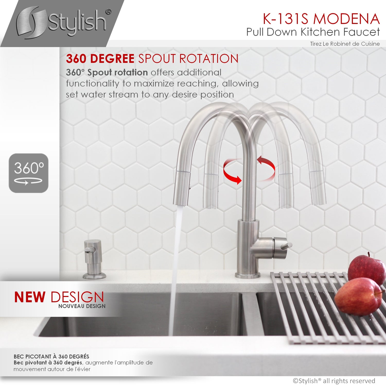 Single Handle Pull Down Kitchen Faucet