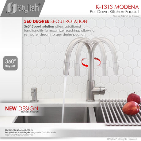 Single Handle Pull Down Kitchen Faucet