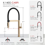 Single Handle with Spout Hose Pull Out Three Modes Kitchen Faucet
