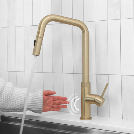 Single Handle Pull Down Touchless Kitchen Faucet