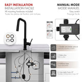 Single Handle Pull Down Touchless Kitchen Faucet