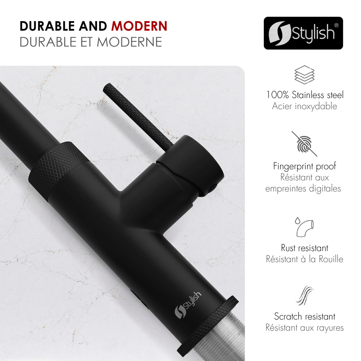 Single Handle Pull Down Touchless Kitchen Faucet