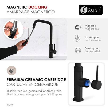 Single Handle Pull Down Touchless Kitchen Faucet