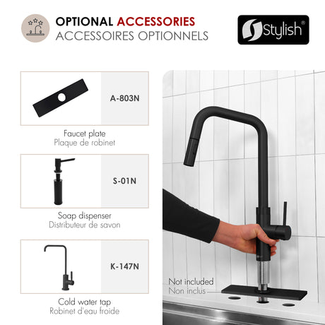 Single Handle Pull Down Touchless Kitchen Faucet