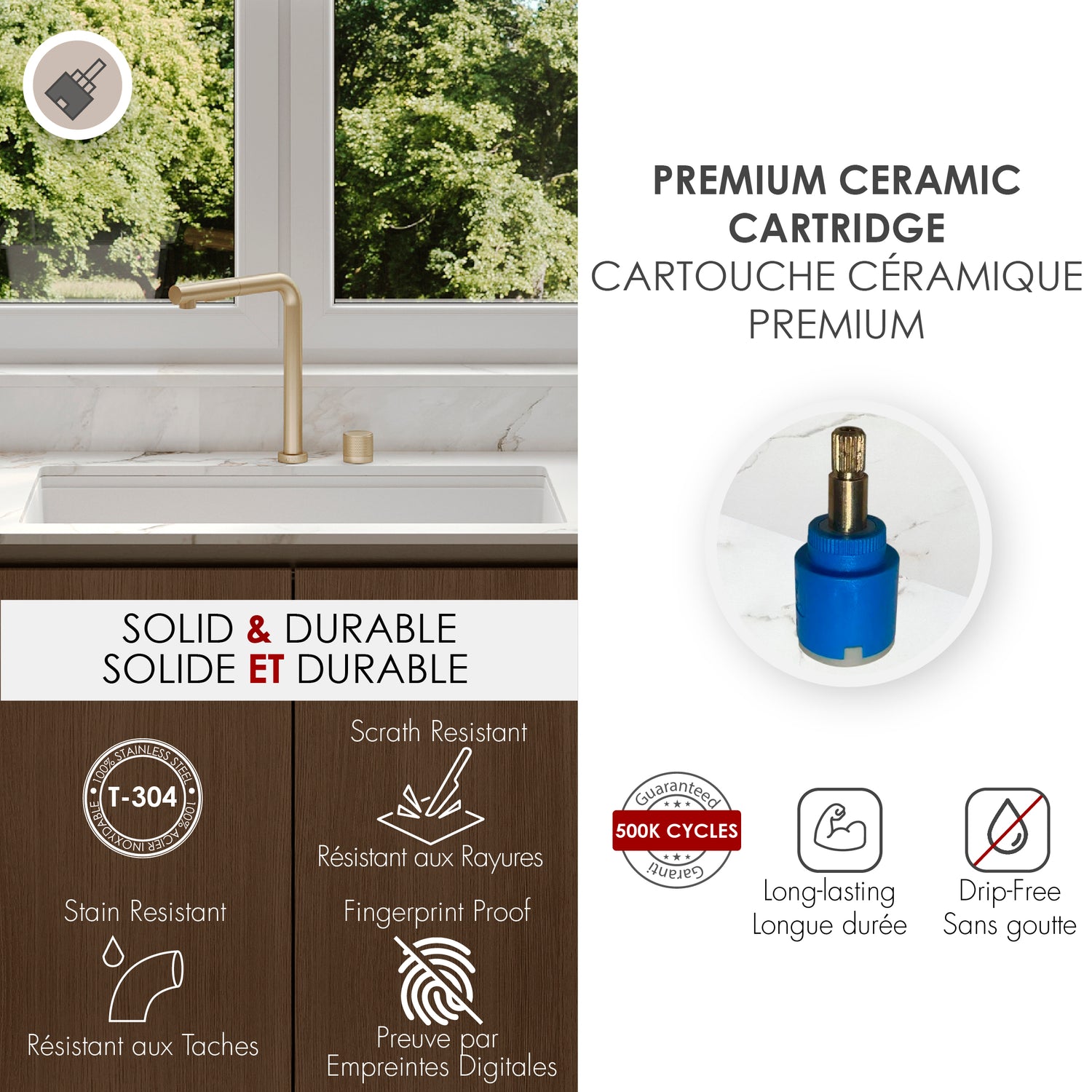 Single Handle Lift Up Kitchen Faucet