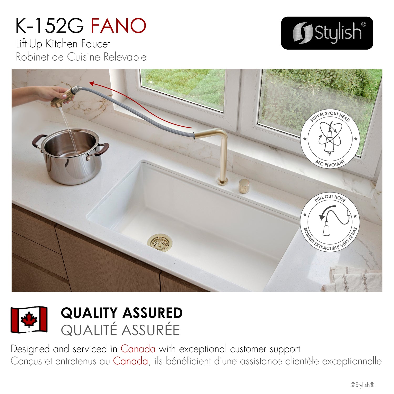 Single Handle Lift Up Kitchen Faucet