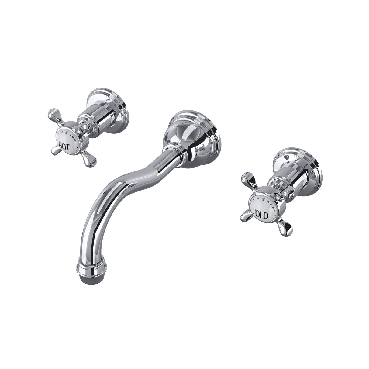 Edwardian Wall Mount Lavatory Faucet With Column Spout