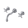 Edwardian Wall Mount Lavatory Faucet With Column Spout