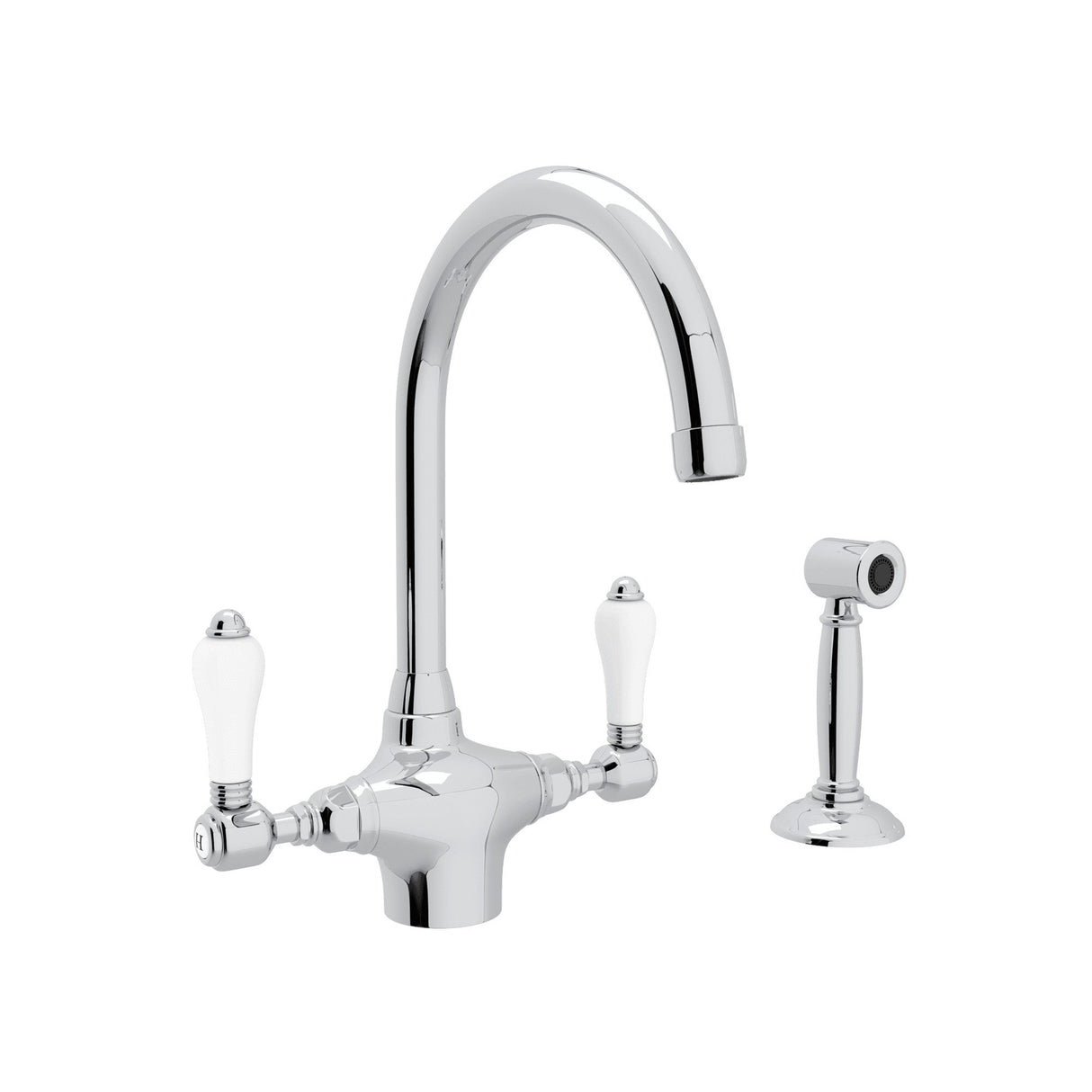 San Julio® Two Handle Kitchen Faucet With Side Spray A1676lpws-2