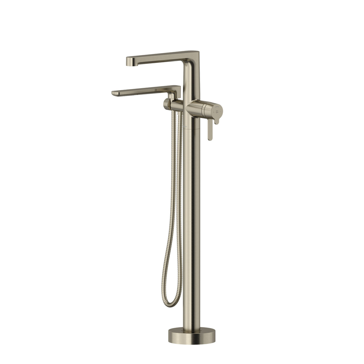 2-way Type T (thermostatic) coaxial floor-mount tub filler with Handshower trim