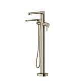 2-way Type T (thermostatic) coaxial floor-mount tub filler with Handshower trim