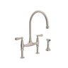 Georgian Era Bridge Kitchen Faucet With Side Spray