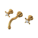 Edwardian Wall Mount Lavatory Faucet With Column Spout