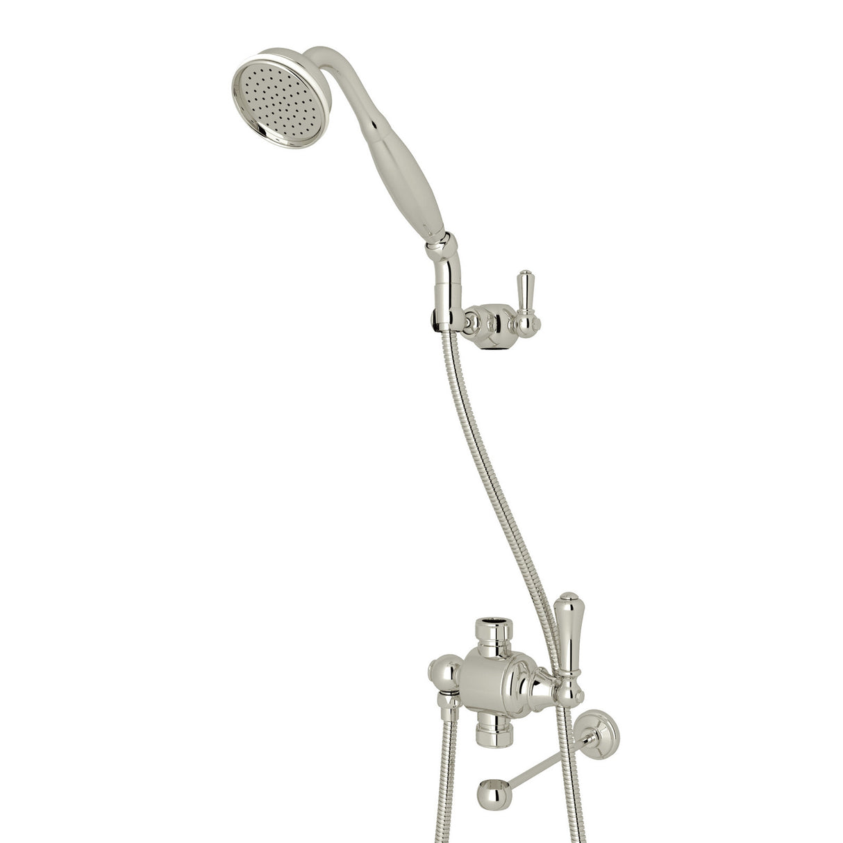 Riser Diverter With Handshower, Hose, And Parking Bracket