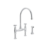 Georgian Era Bridge Kitchen Faucet With Side Spray