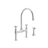 Georgian Era Bridge Kitchen Faucet With Side Spray