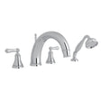 Georgian Era 4-Hole Deck Mount Tub Filler With C-Spout