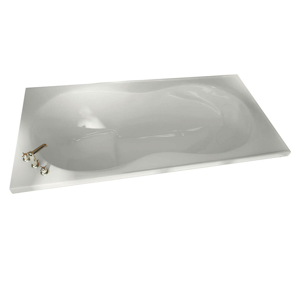 Melodie 66 x 33 Acrylic Alcove Center Drain Bathtub in White