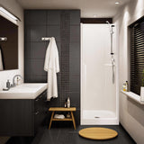 Biarritz 40 30 x 32 AcrylX Alcove Center Drain One-Piece Shower in White