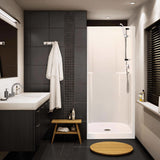 Biarritz 85 36 x 35 AcrylX Alcove Center Drain One-Piece Shower in White