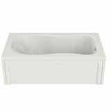 Topaz 6036 Acrylic Alcove End Drain Bathtub in White