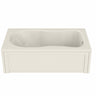 Topaz 6036 Acrylic Alcove End Drain Bathtub in White