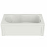 Topaz 7236 Acrylic Alcove End Drain Bathtub in White