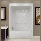 Figaro I 59 x 33 Acrylic Alcove Left-Hand Drain Three-Piece Tub Shower in White