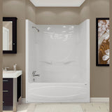 Figaro II 59 x 33 Acrylic Alcove Left-Hand Drain One-Piece Tub Shower in White