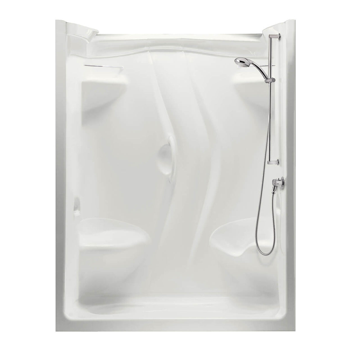 Stamina 60-II 60 x 36 Acrylic Alcove Left-Hand Drain One-Piece Shower in White