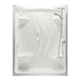 Stamina 60-II 60 x 36 Acrylic Alcove Left-Hand Drain One-Piece Shower in White